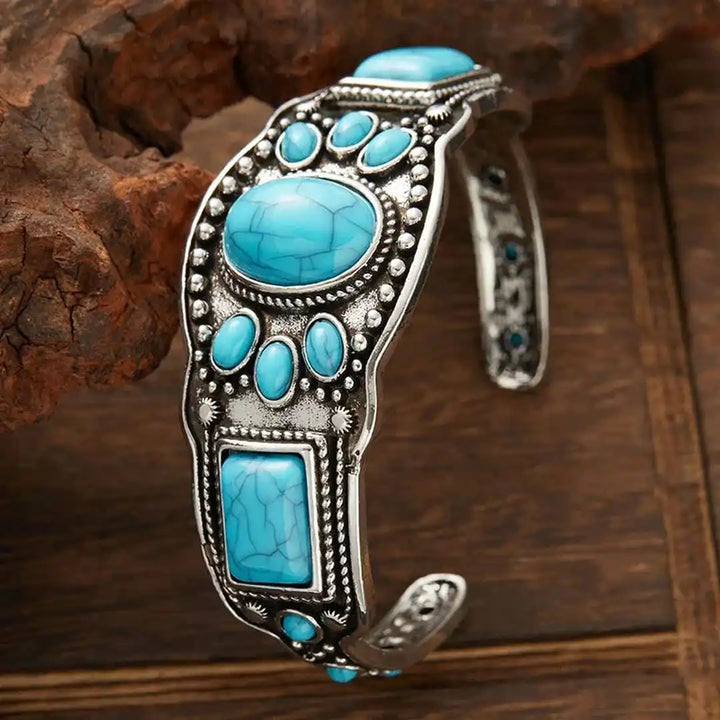 Vintage Boho Turquoise Bangle