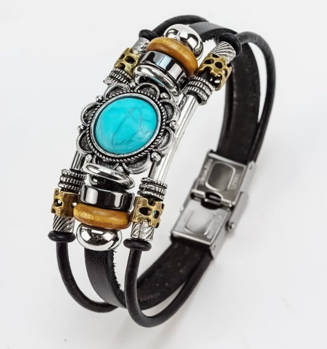 Vintage Turquoise Bracelet with Clasp