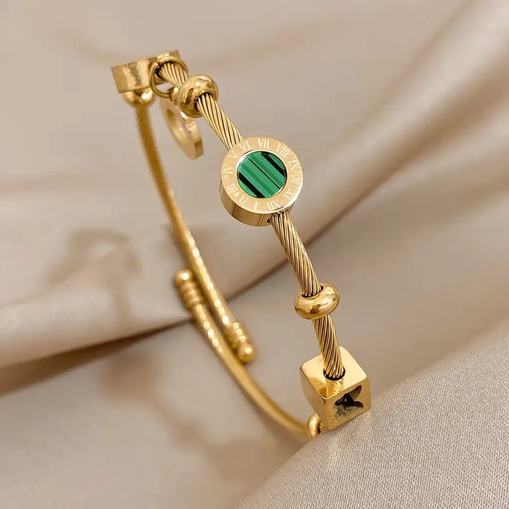 Jihan Chunky Emerald Bracelet