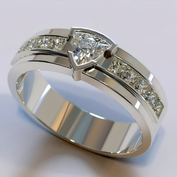Dazzling Rhinestone Silver Ring