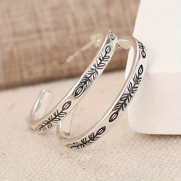 Special silver hoop earrings