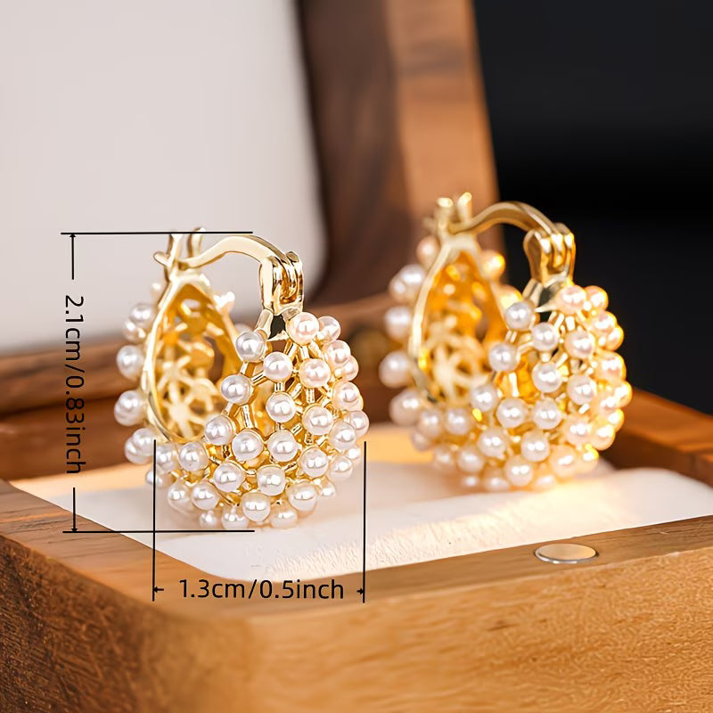 Massive Pearl Hoop Earrings
