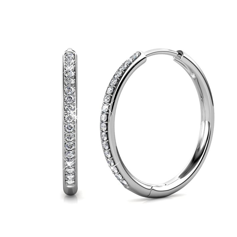 Sorel Pavé Earrings | White Gold