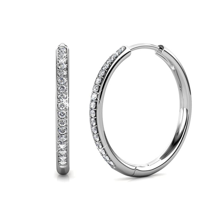 Sorel Pavé Earrings | White Gold