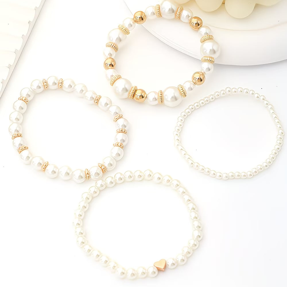 Bead Stack Bracelet Set of 4