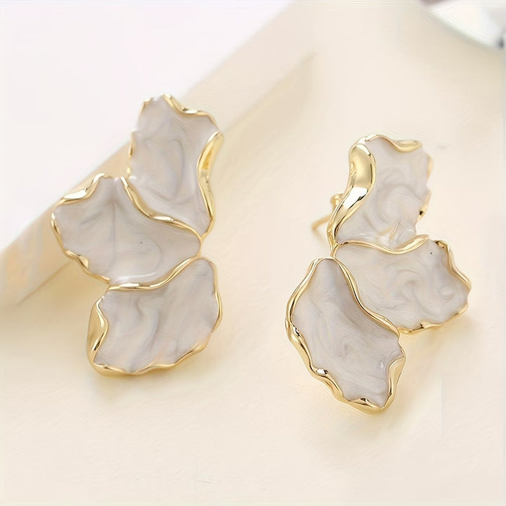 Pearl Petal Earrings