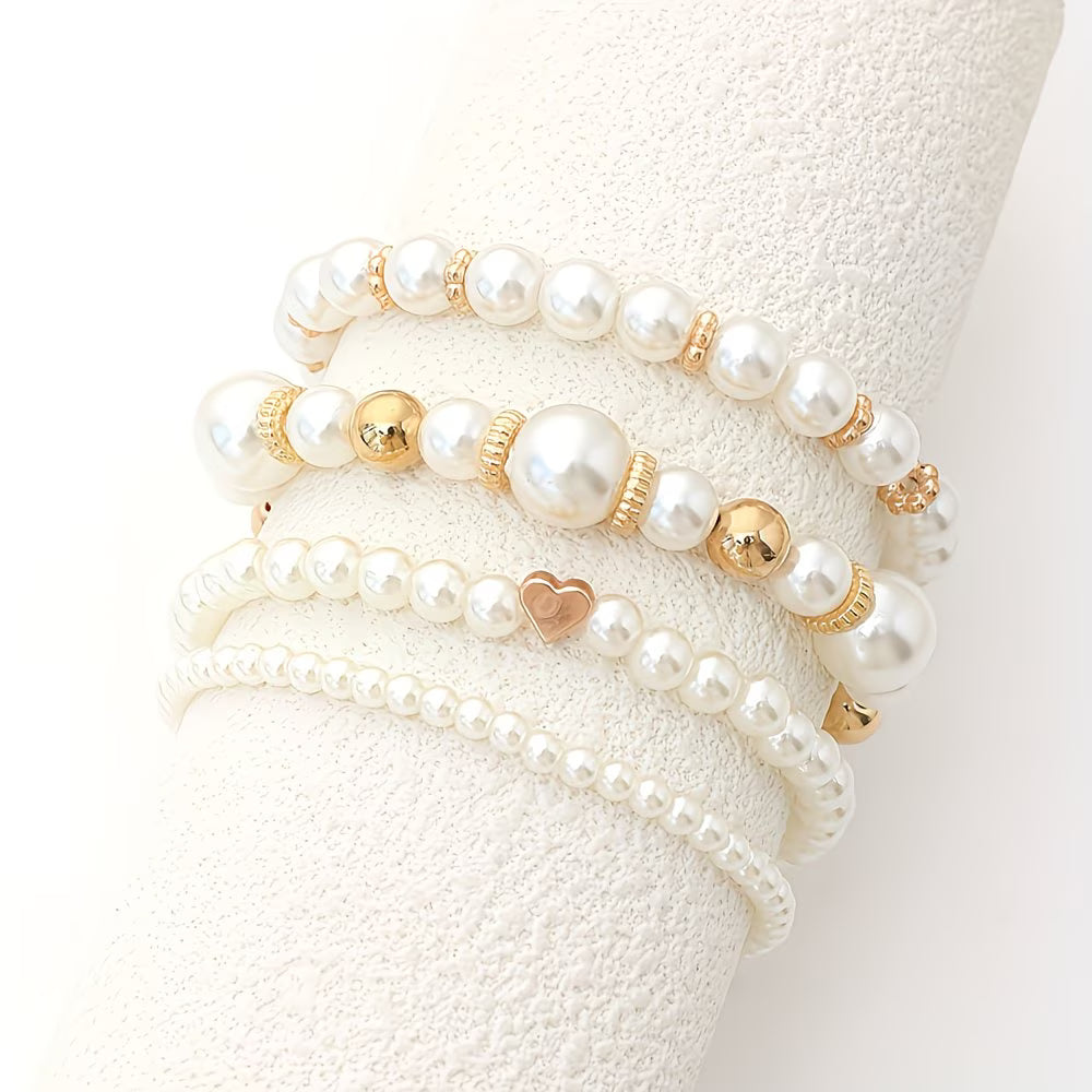Bead Stack Bracelet Set of 4