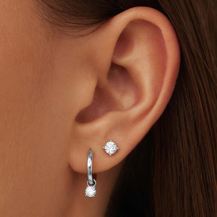 Larmes de Lune Stone Earring Set | White Gold