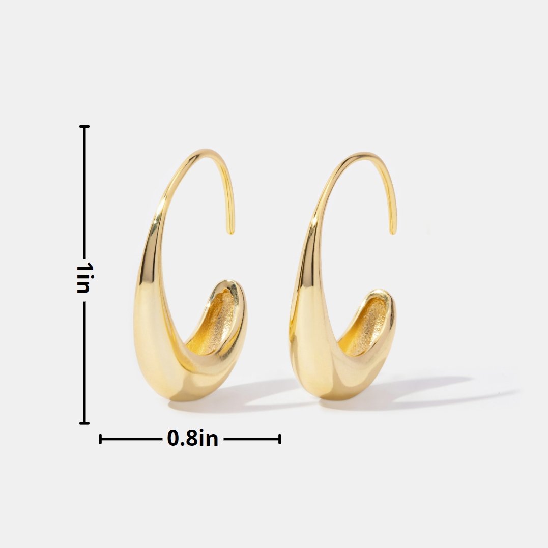 Teardrop hoop earrings