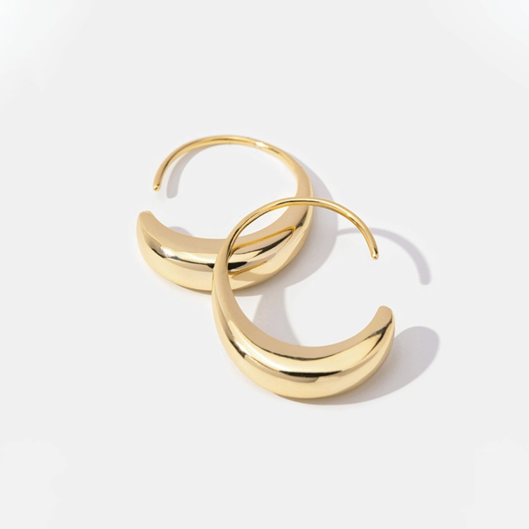 Teardrop hoop earrings
