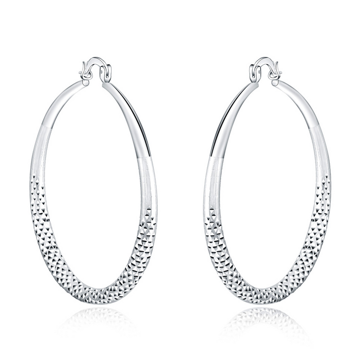 Round Sterling Silver Hoop Earrings - Haller