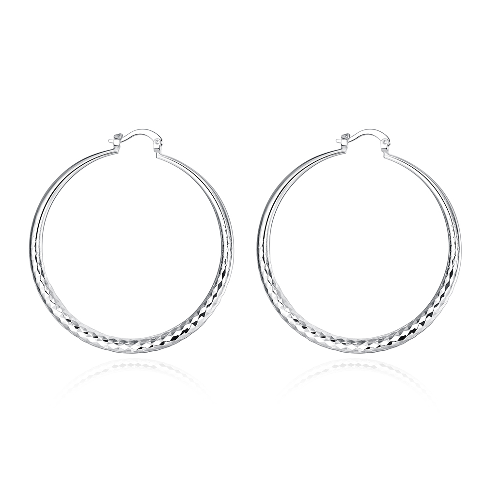 Round Sterling Silver Hoop Earrings - Haller