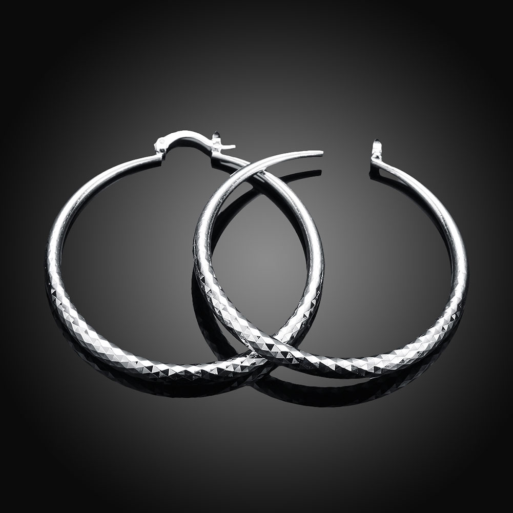 Round Sterling Silver Hoop Earrings - Haller