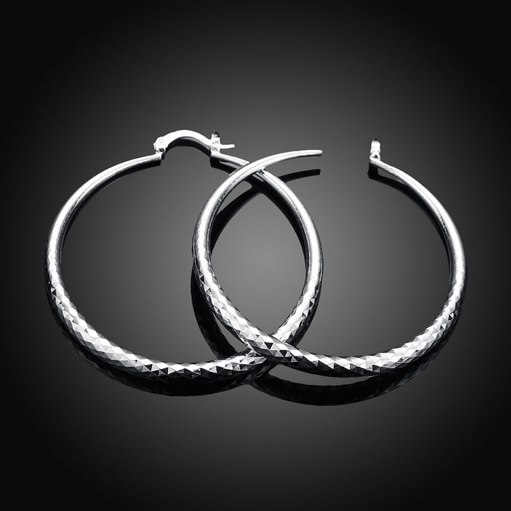 Round Sterling Silver Hoop Earrings - Haller