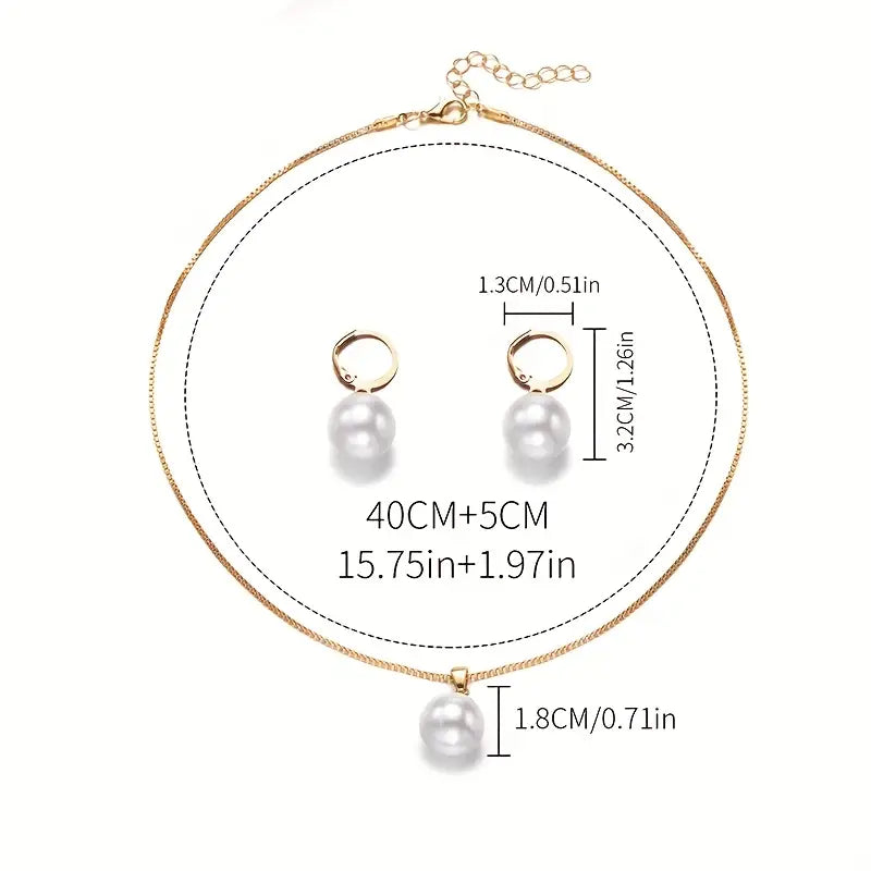 Elegant, graceful pearl necklace set