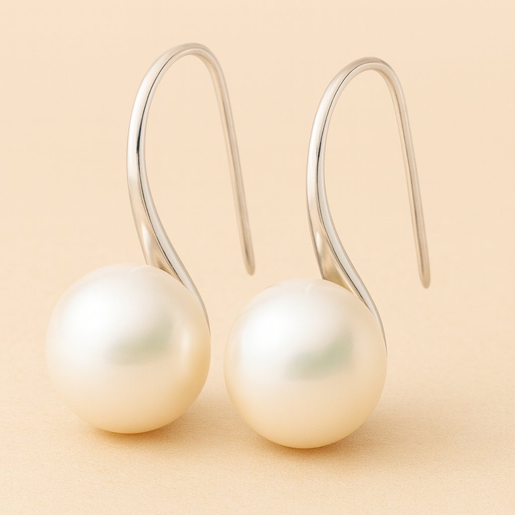 Elegant pearl drop earrings