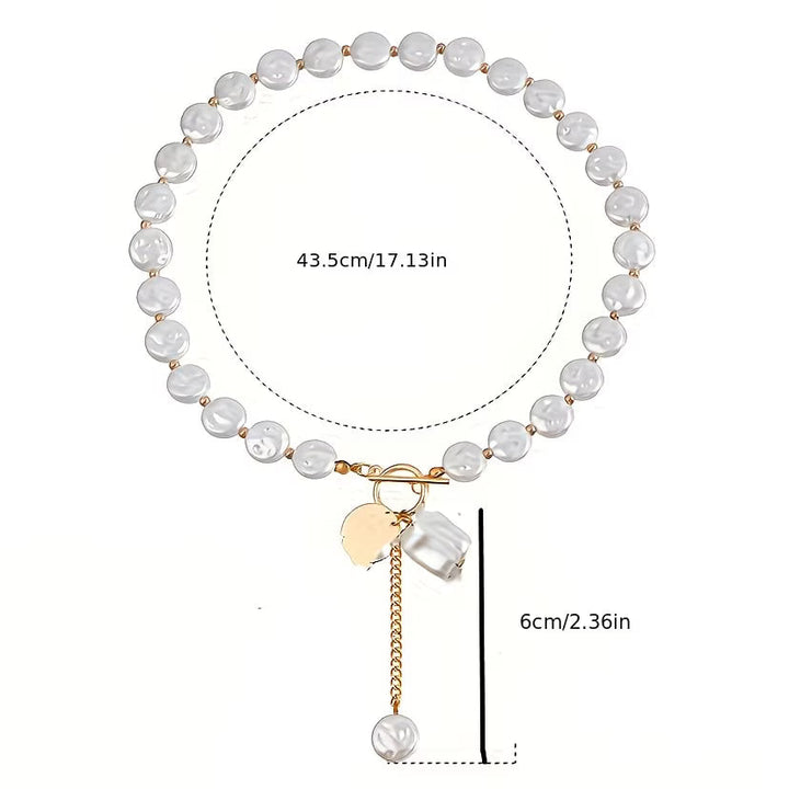 Baroque Pearl Necklace with Toggle Clasp