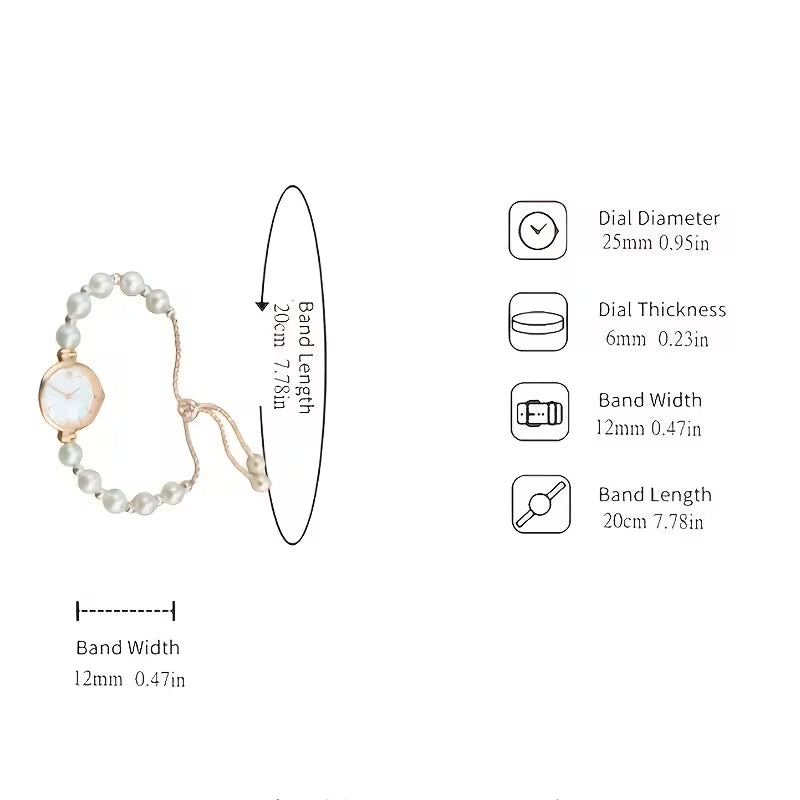Classic pearl wristwatch