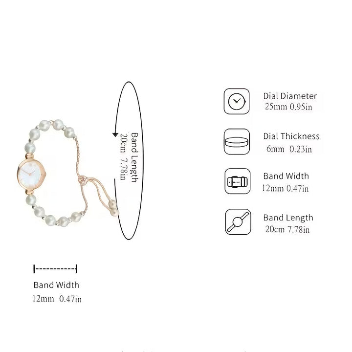 Classic pearl wristwatch