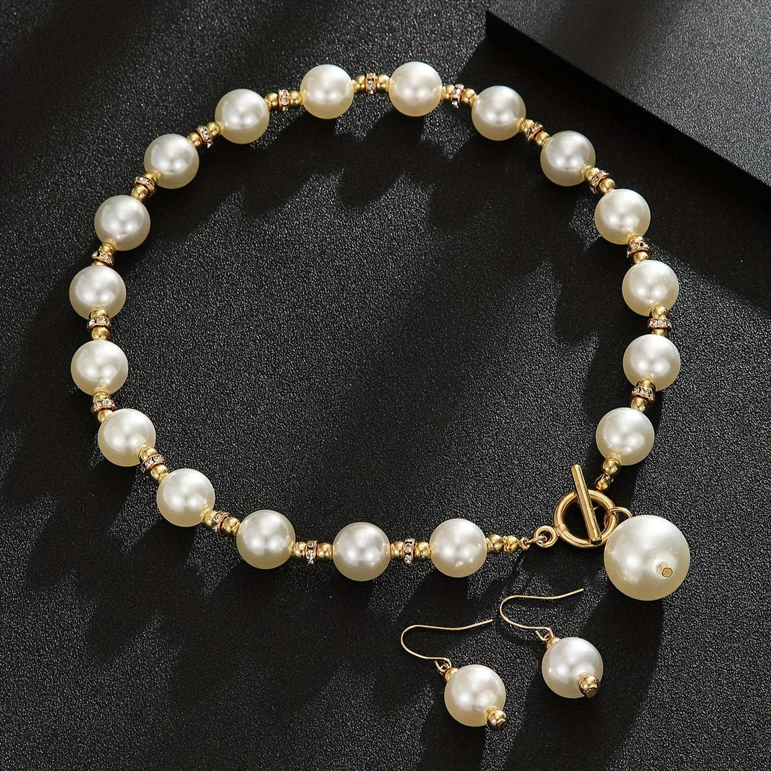Solid Pearl Necklace Set