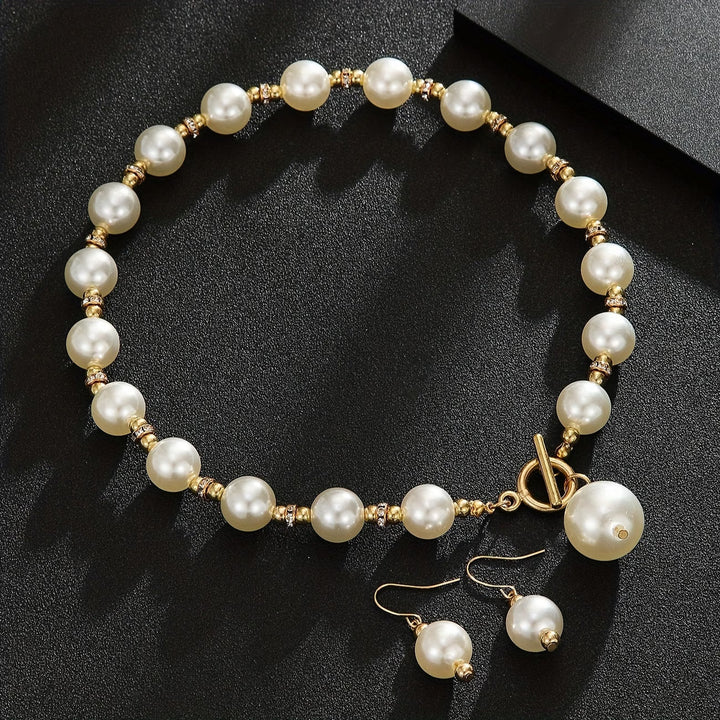 Solid Pearl Necklace Set