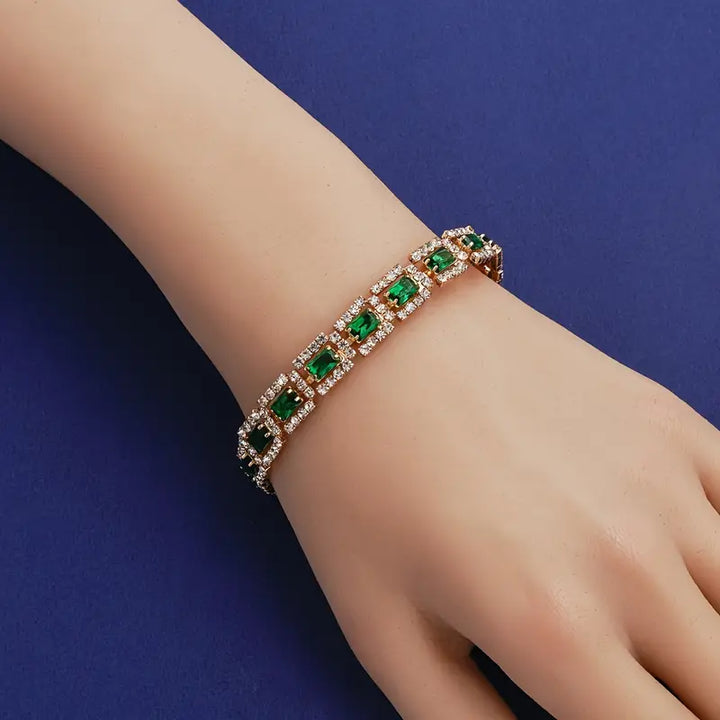 Rosewood Emerald-Gloss Bracelet