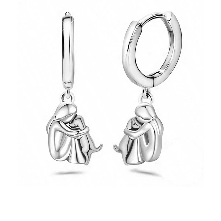 Hug Pendant Necklace with Bonus Earrings - Limited Time Offer