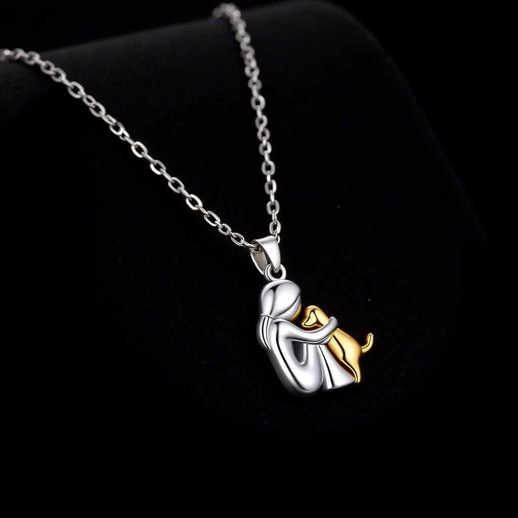 Hug Pendant Necklace with Bonus Earrings - Limited Time Offer