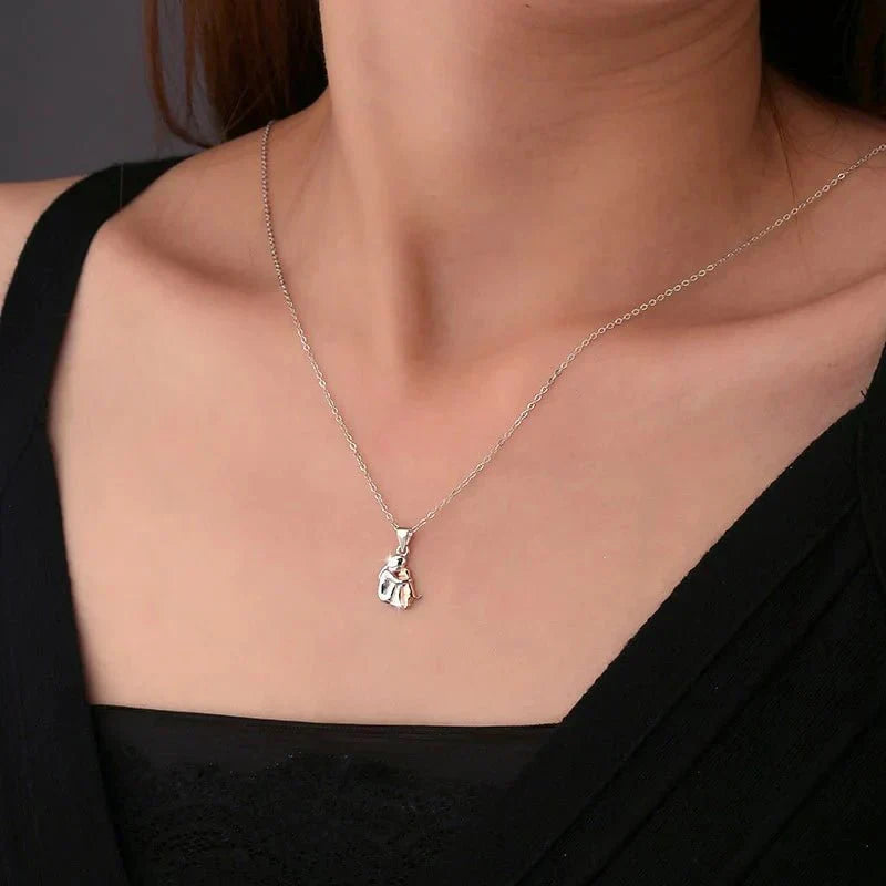 Hug Pendant Necklace with Bonus Earrings - Limited Time Offer