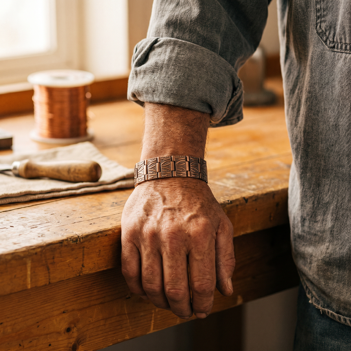 Grit Copper Bracelet for Men