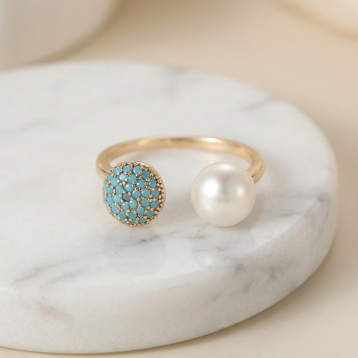 Pearl Turquoise Ring