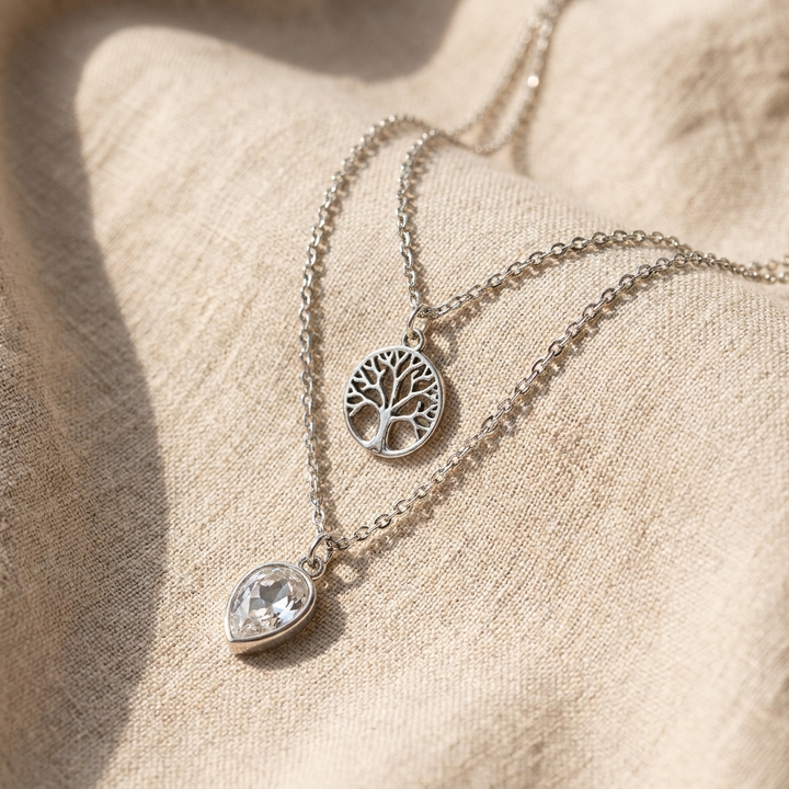 Multi-Strand Opal Necklace Tree of Life