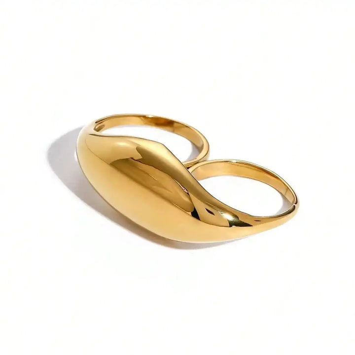 Timeless gold double ring