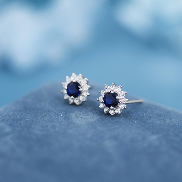 Sapphire Celestial Blossom Earrings