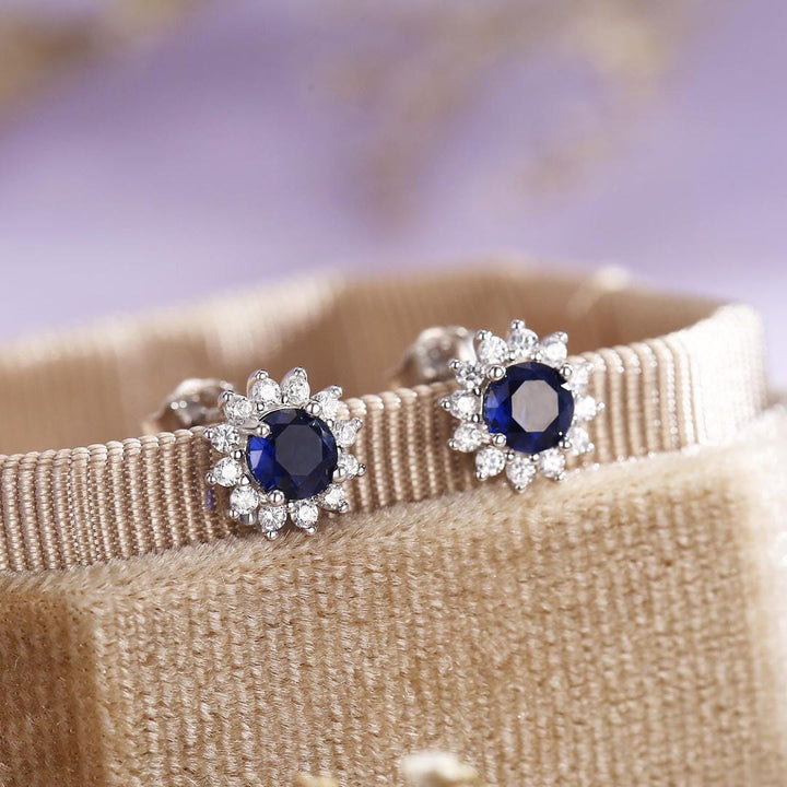Sapphire Celestial Blossom Earrings