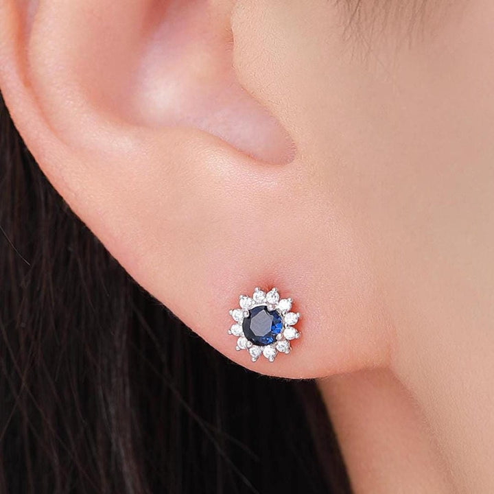 Sapphire Celestial Blossom Earrings