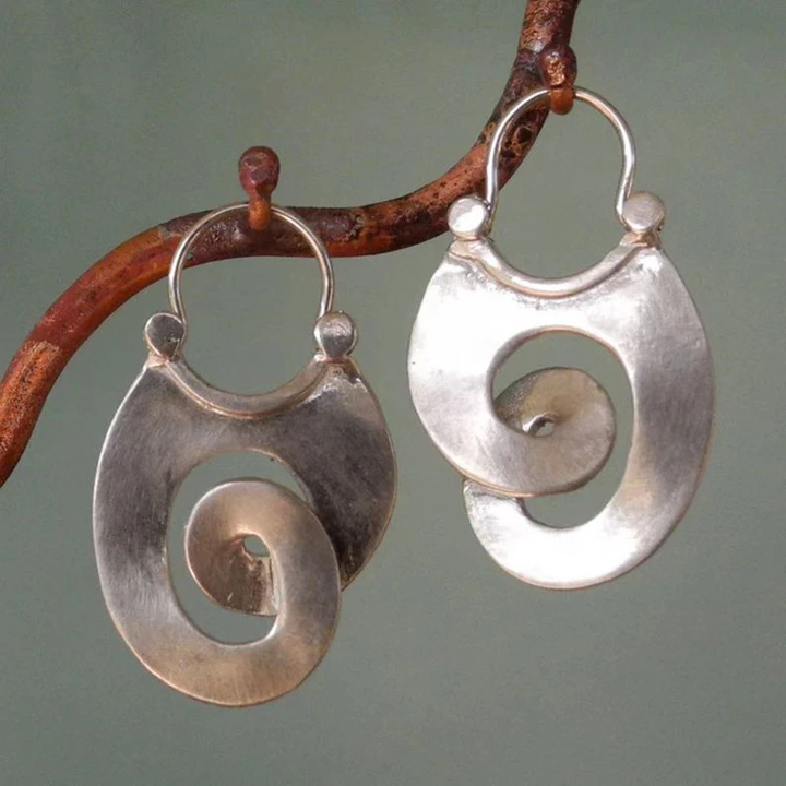 Vintage Silver Earrings Asymmetrical - Haller