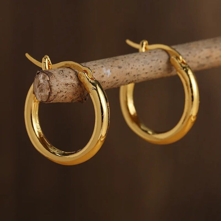 Classic Polished Silver Hoop Earrings - Haller