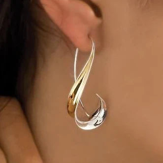 Vintage hanging gold earrings