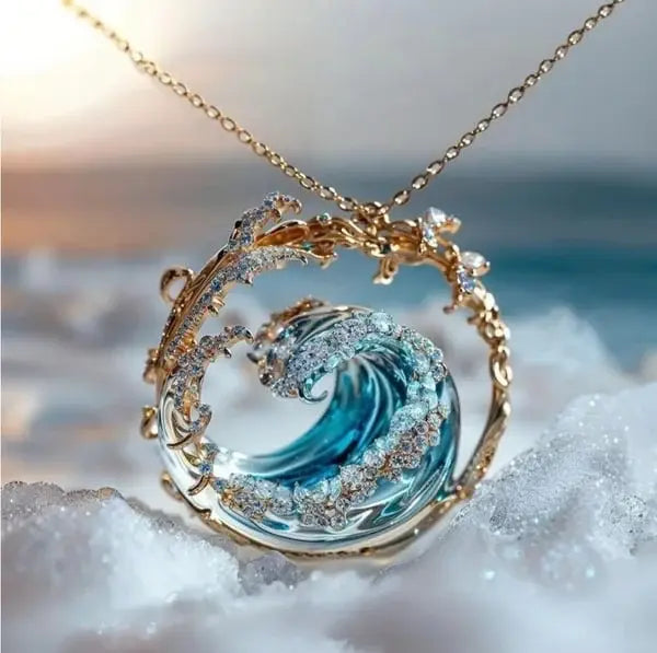 Ocean-Inspired Oath Pendant Necklace