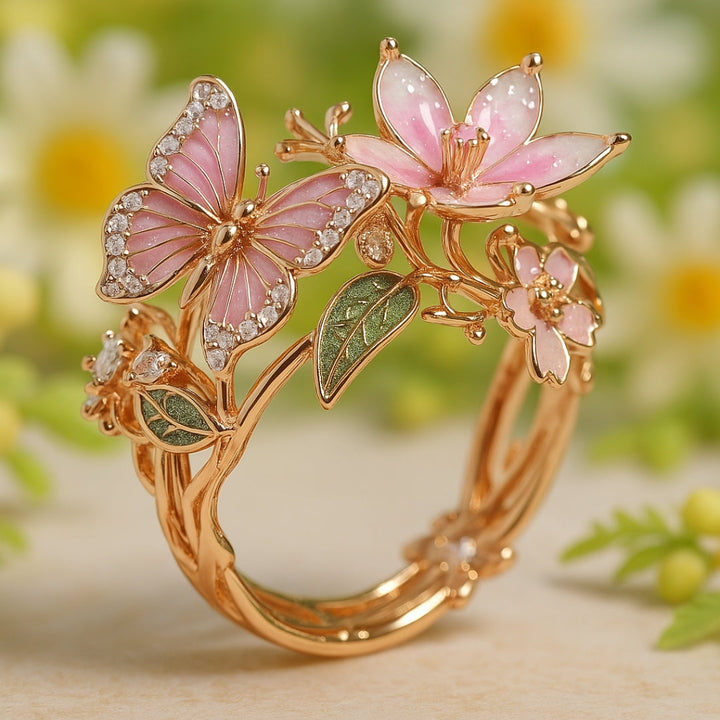 Sparkling Butterfly Zirconia Ring