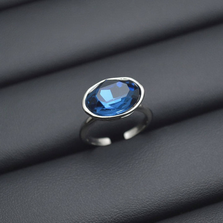 Sky Blue Ring with Vintage Shine
