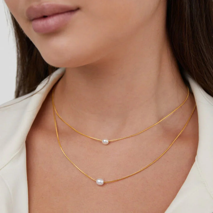Elegant multi-strand pearl necklace