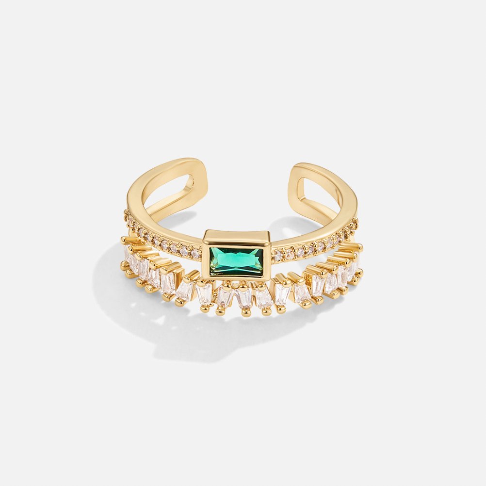 Pine - Multi-Layer Crystal Ring