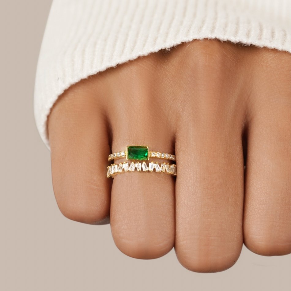 Pine - Multi-Layer Crystal Ring