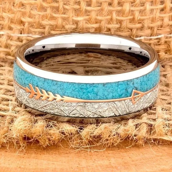 Antique silver ring with enamel