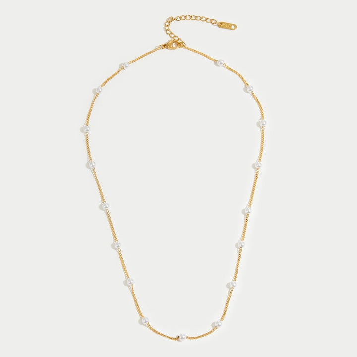 Timeless Pearl and Gold Necklace
