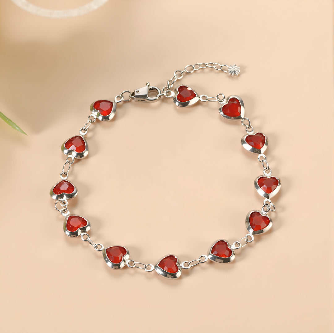 Refined Gemstone Cluster Gold Bracelet