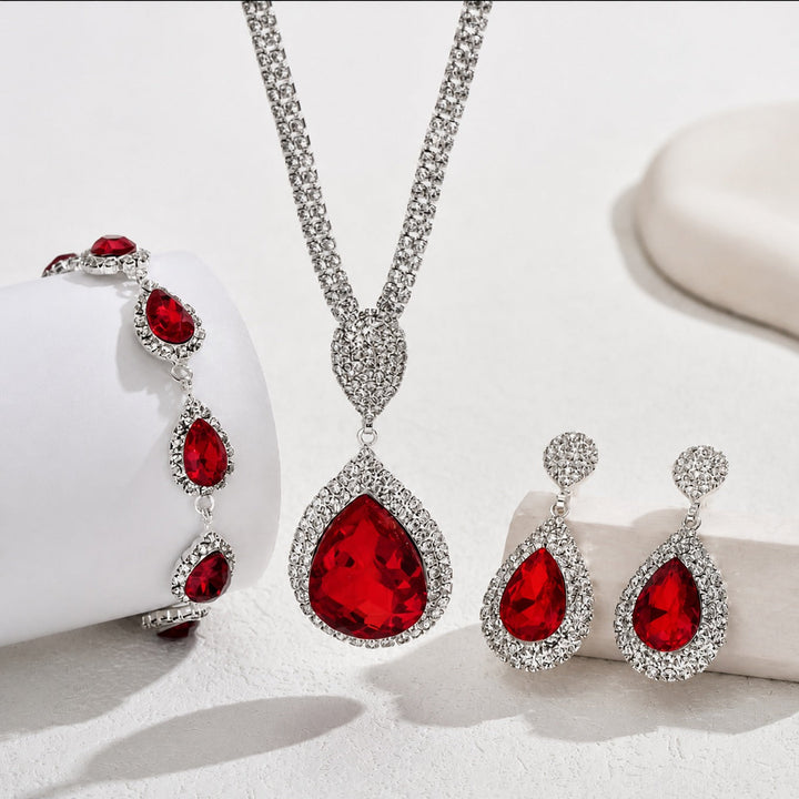 Refined Ruby and White Gold Set