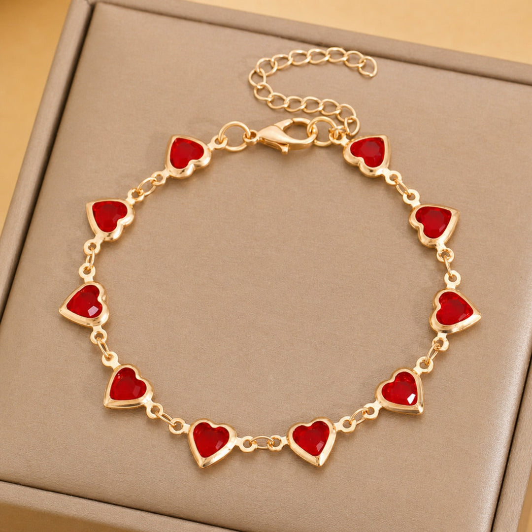 Refined Gemstone Cluster Gold Bracelet